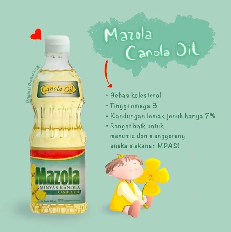 Mazola Canola Oil 450ml - Minyak Canola 450ml- Lemak Tambahan Mpasi 1
