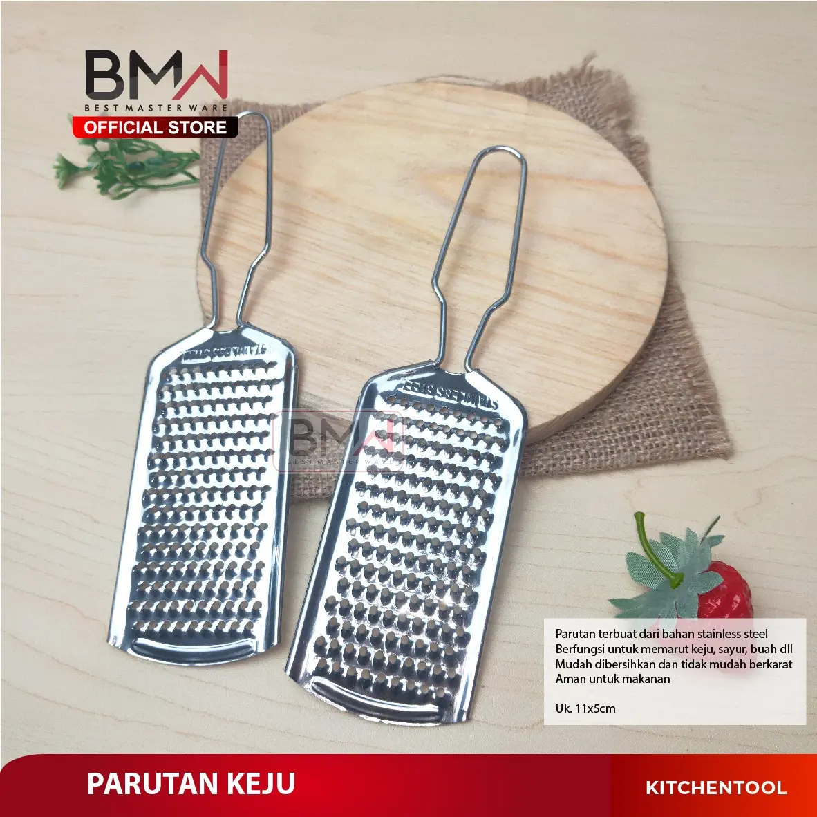 BMW Kitchen Ware - Parutan Keju Stainless Steel Buah Kitchenware