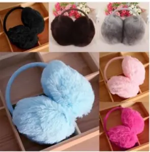 Earmuff Earwarmer - Hitam dan pink