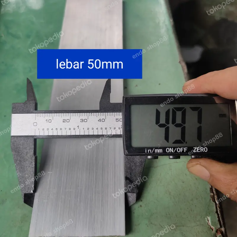 plat strip aluminium 5mm x 50mm harga per CM 1