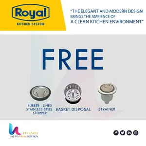 Royal Kitchen Sink SB 11 Original | Bak Cuci Piring Dapur Stainless Steel Anti Karat