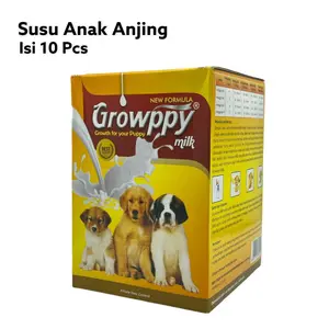 GROWPPY MILK 1 BOX 10 SACHET SUSU ANJING (0-2 BULAN) NEW FORMULA