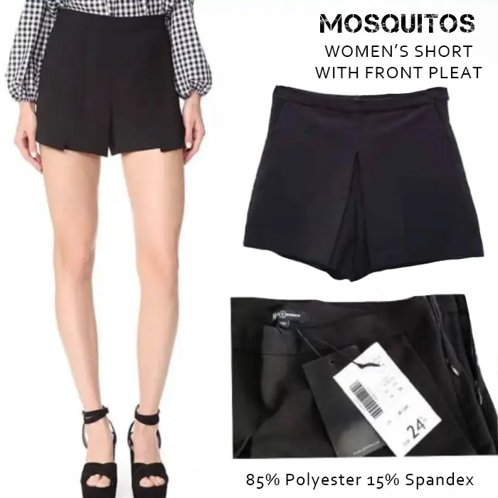 Celana pendek/hot pant/wanita MOSQUITOS front pleat