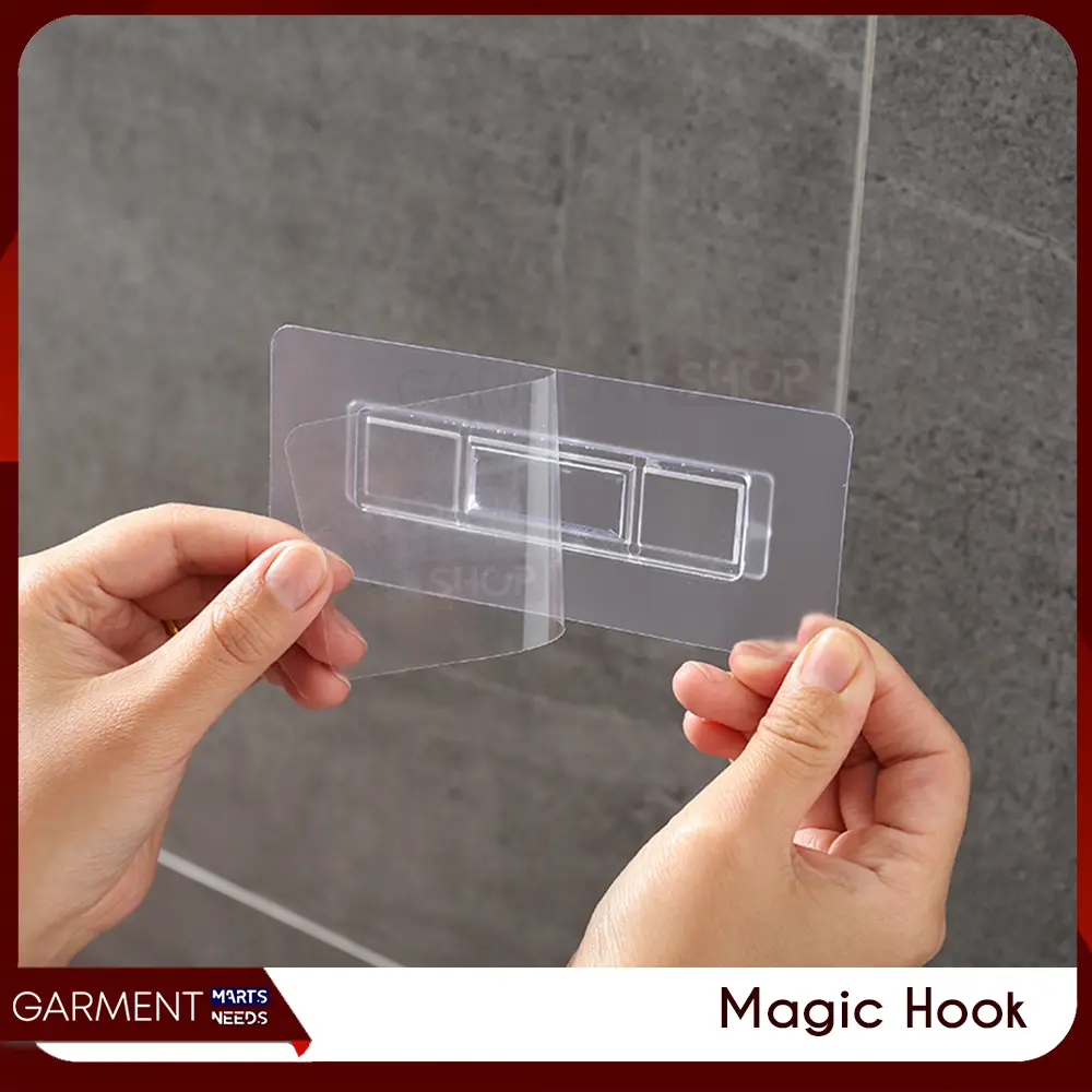 Magic Hook Gantungan Tempel Tempat Bumbu Rak Gantung Model Panjang