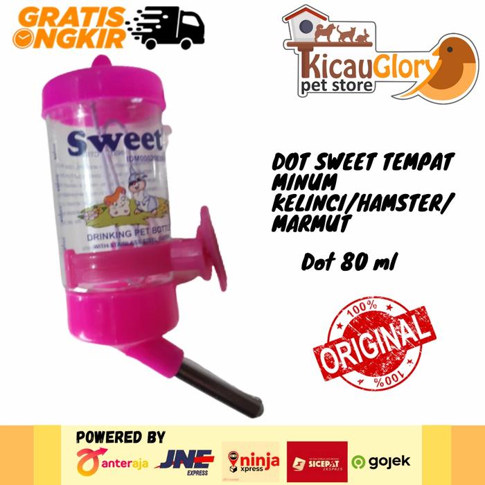 Gambar tempat botol dot minum hamster marmut 80 ml dari Kicau Glory Kab. Bogor Tokopedia