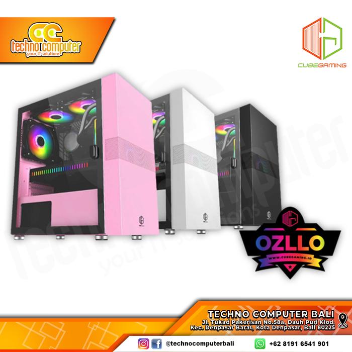 Gambar CUBE GAMING OZLLO - mATX - LEFT SIDE MAGNETIC GLASS DOOR dari Techno Computer Bali Kota Denpasar Tokopedia