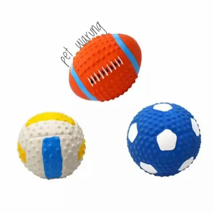 Mainan Anjing Bola Bunyi Latex Squeaky Ball Dog Toys 9cm 2