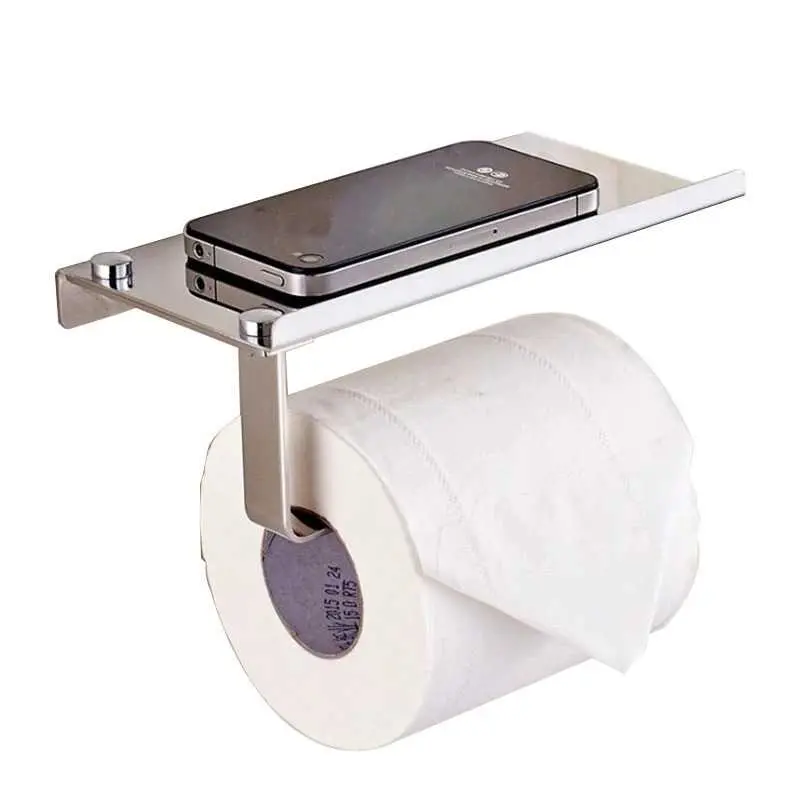 Gantungan Tisu Toilet Stainless Steel Berkualitas Rak HP Kamar Mandi