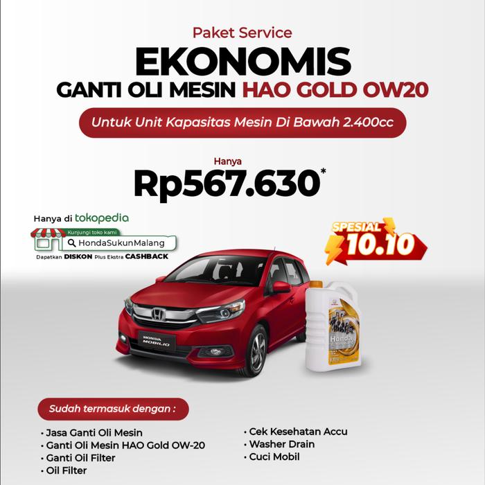 Gambar Paket Ekonomis Ganti Oli Gold dari Honda Sukun Malang Kota Malang Tokopedia