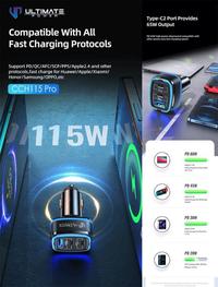 Gambar Car Charger Xiaomi TURBO Charge 115W 3Port Ultimate CCH115 Pro dari Ultimate Power Official Kota Administrasi Jakarta Pusat 2 Tokopedia