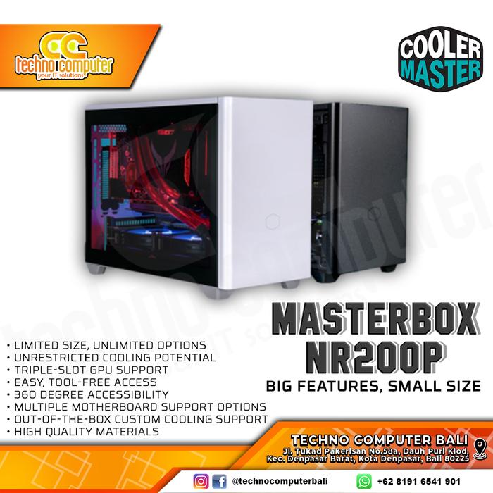 Gambar COOLERMASTER MASTERBOX NR200P - TEMPERED GLASS Mini itx GAMING CASE dari Techno Computer Bali Kota Denpasar Tokopedia