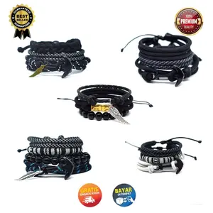 Gelang Pria Tali Hitam Paket Paracord Prusik Set Premium Best Seller