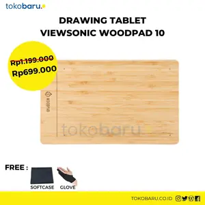 ViewSonic WoodPad 10 Pen Tablet PF1030 Medium Garansi Resmi 1 tahun