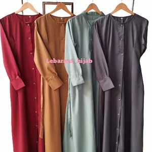 gamis polos kancing busui