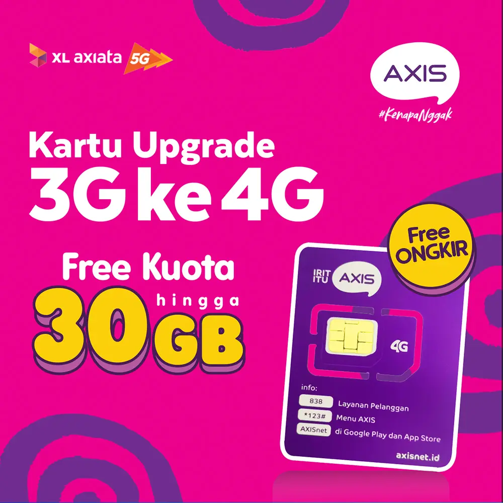 [KHUSUS XL Center] Kartu Upgrade 4G AXIS (KARTU PRESIMSE)