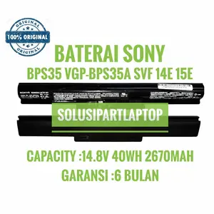 ORIGINAL BATERAI SONY BPS35 VGP-BPS35A BLACK