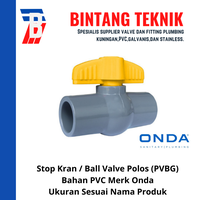 Gambar Stop Kran / Ball Valve PVC 1 1/2" inch Onda PVBG (Polos) dari Bintang Teknik Toko Kota Administrasi Jakarta Barat 1 Tokopedia