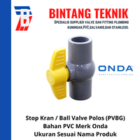 Gambar Stop Kran / Ball Valve PVC 1 1/2" inch Onda PVBG (Polos) dari Bintang Teknik Toko Kota Administrasi Jakarta Barat 2 Tokopedia