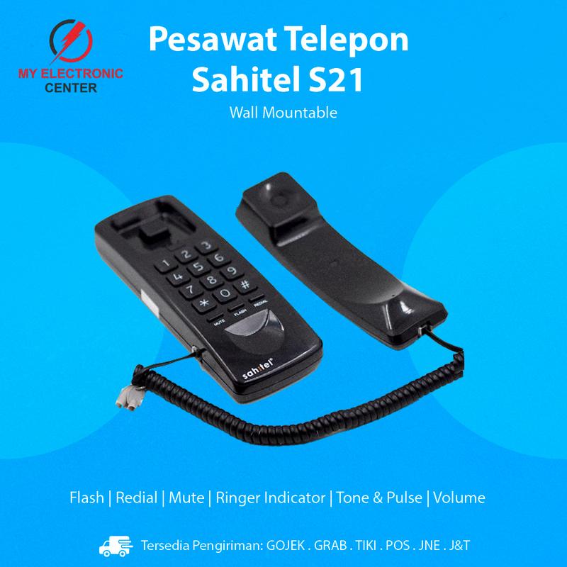 Telepon Kabel Single Line Sahitel S21 / Telepon Rumah Kantor - BLACK ...