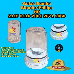 SET GELAS BUMBU PHILIPS HR 2115 HR 2116 HR 2061 HR 2071 2068 Tins