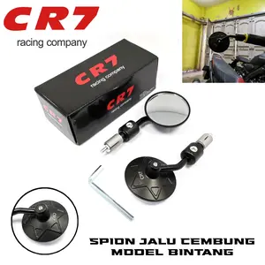 Spion Jalu Bulat Kaca Cembung Spion Bar End CR7 Vespa Aerox Nmax Vario