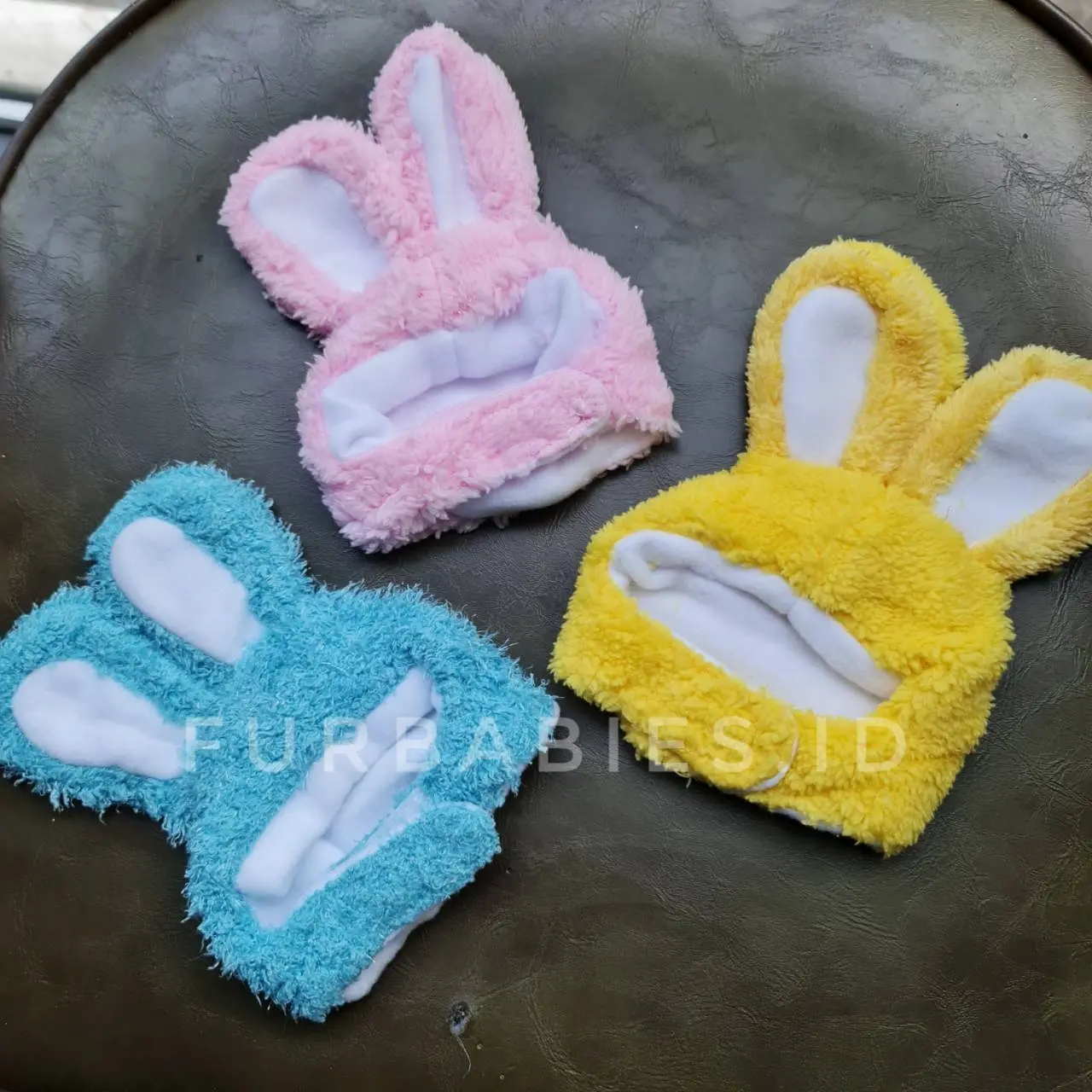 Topi kucing anjing halus bentuk kelinci all size cute dog cat costume