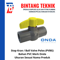 Gambar Stop Kran / Ball Valve PVC 1 1/2" inch Onda PVBG (Polos) dari Bintang Teknik Toko Kota Administrasi Jakarta Barat 3 Tokopedia