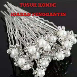 HAIRPIN TUSUK SANGGUL AKSESORIES RAMBUT BUNGA MUTIARA MINI