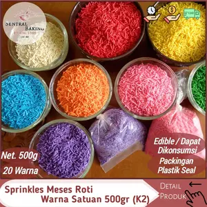 Sprinkle Meses Roti Warna Satuan 500gr (K2) / Springkle Springkel Kue