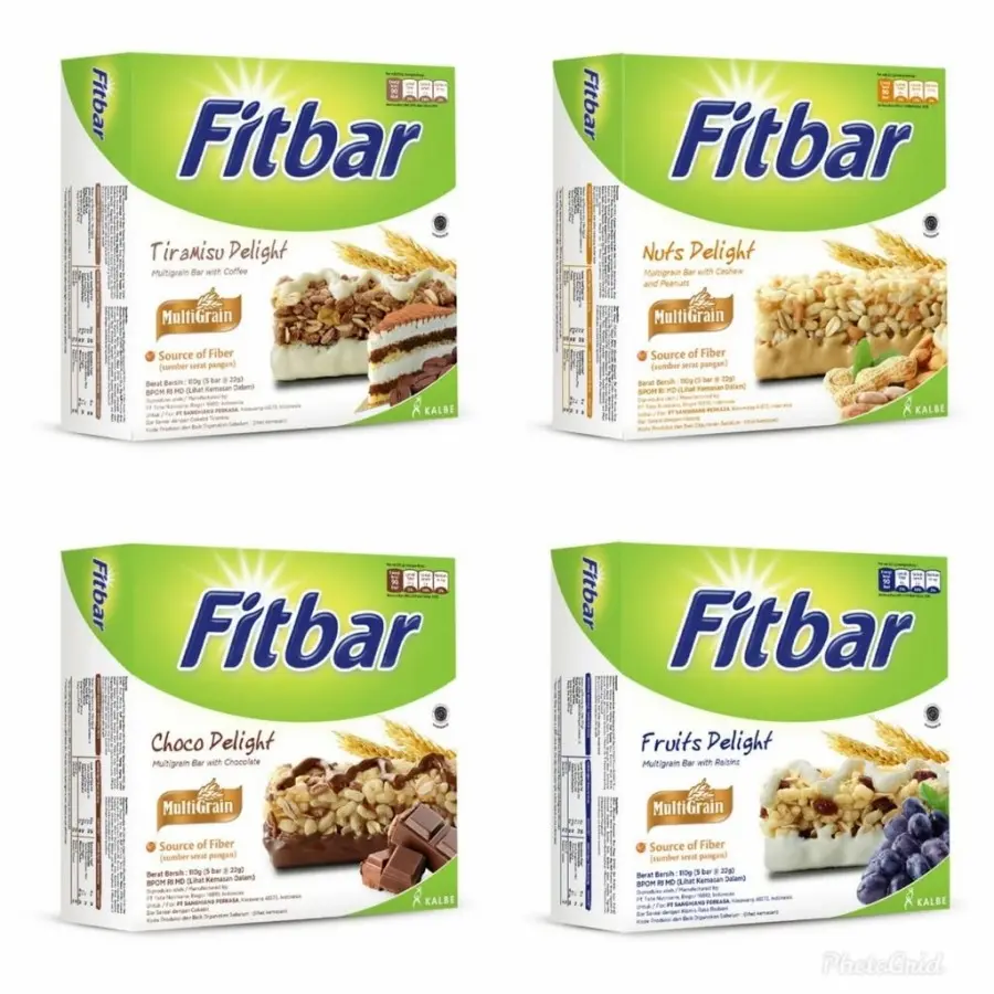 FITBAR Snack Sehat isi 5 x 22 gram - Choco / Nuts / Fruits / Tiramisu