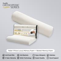Gambar Paket 1 Bantal Luxury Memory Foam 1 Guling Memory Foam dari Cozylila Store Kota Administrasi Jakarta Pusat 1 Tokopedia