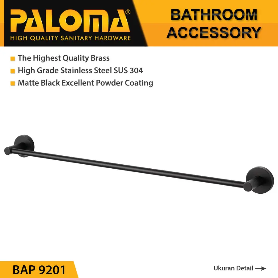 PALOMA BAP 9201 Rak Handuk Baju Gantungan Hanger Dinding Kamar Mandi