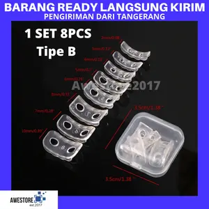 1 SET 8PCS Pengganjal Cincin Ring Adjuster Sizer Pengecil Ukuran Box