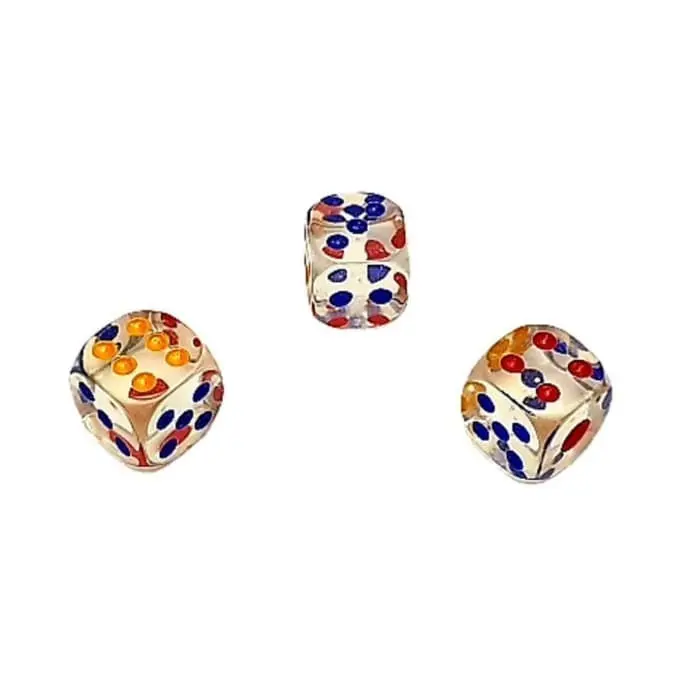 MAINAN DADU BENING 18MM TRANSPARANT 18x18 mm ISI 2 PCS