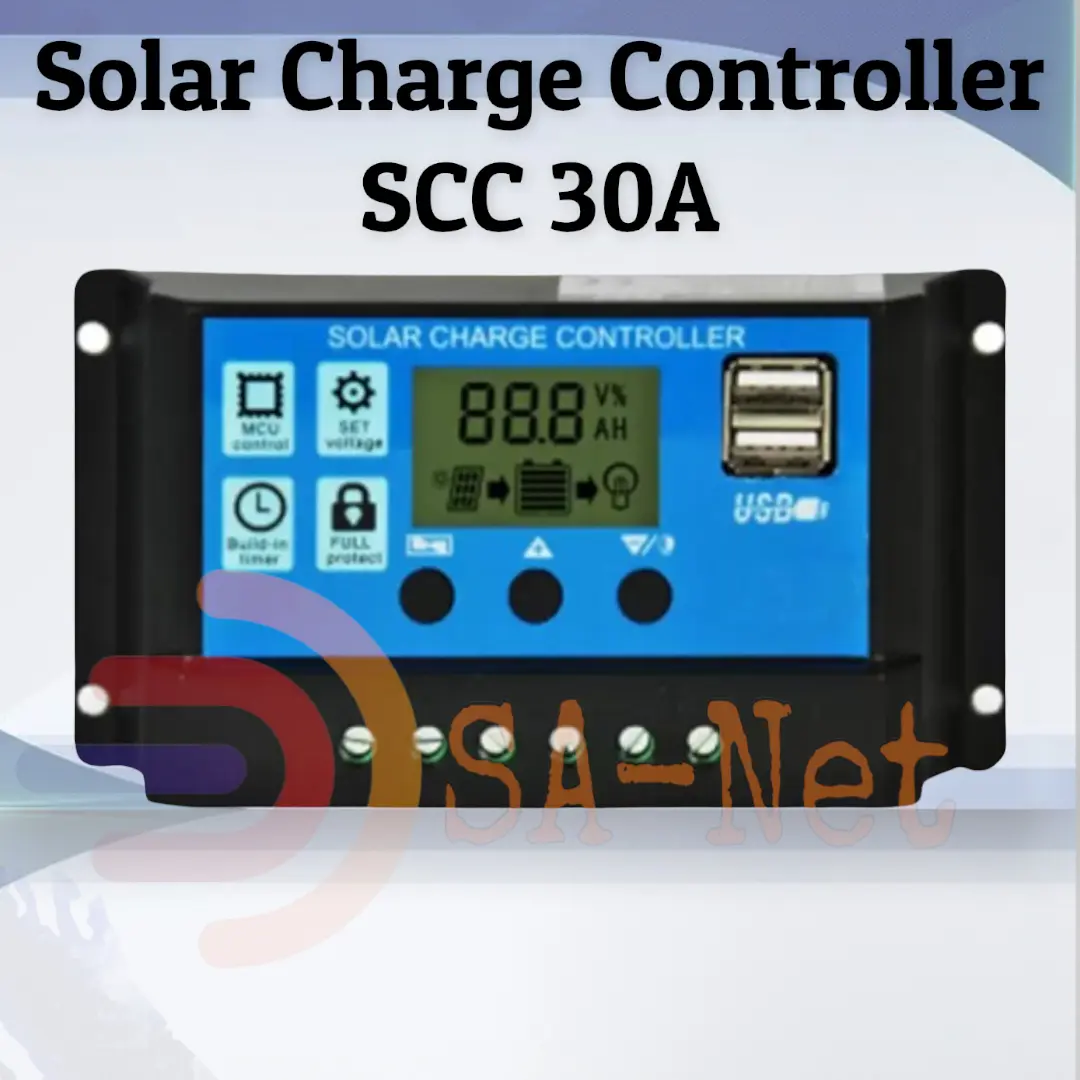 Solar Charger Controller 30A 12V 24V SCC PWM Panel Tenaga Surya