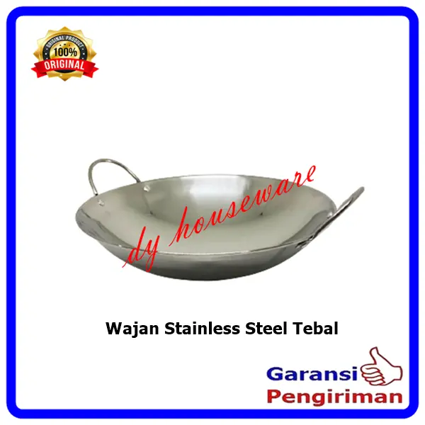 Wajan Stainless Steel Kuali Stainlis Tebal Anti Karat 0