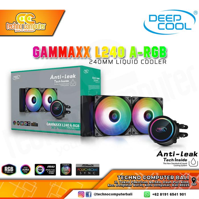 Gambar AIO LIQUID COOLER DEEPCOOL GAMMAXX L240 A-RGB dari Techno Computer Bali Kota Denpasar Tokopedia