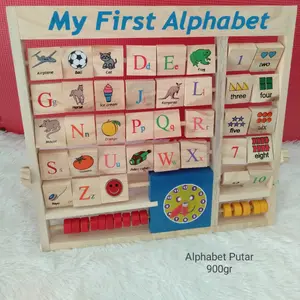 My First Alphabet/ Huruf Putar Edukasi Kayu Edukasi