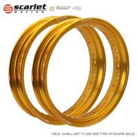 Gambar SCARLET RACING Velg Motor Pelk Pelek Rim Aloy Set Ring 17 250 300 MT Shape - Black, 36H / 32H dari scarletracingindonesia Kota Administrasi Jakarta Utara 2 Tokopedia