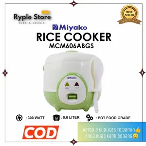Miyako Rice Cooker Mini MCM 606ABGS 0.6Liter Magic Com Mini Murah