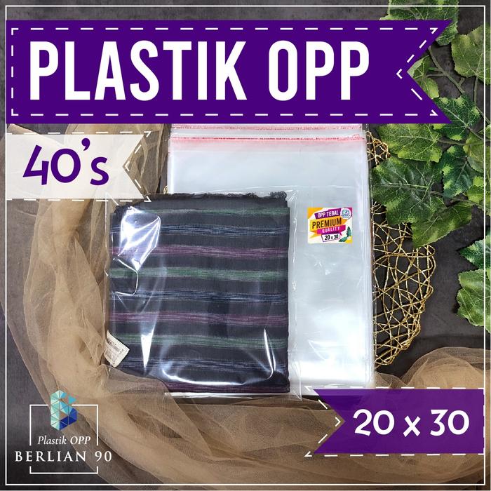 Gambar Plastik Opp Lem 20X30 Cm Tebal 40 Micron / Plastik Opp Seal Premium dari Plastik Opp Berlian 90 Kota Bandung Tokopedia