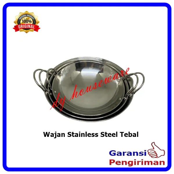 Wajan Stainless Steel Kuali Stainlis Tebal Anti Karat 1