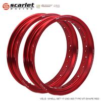Gambar SCARLET RACING Velg Motor Pelk Pelek Rim Aloy Set Ring 17 250 300 MT Shape - Black, 36H / 32H dari scarletracingindonesia Kota Administrasi Jakarta Utara 5 Tokopedia