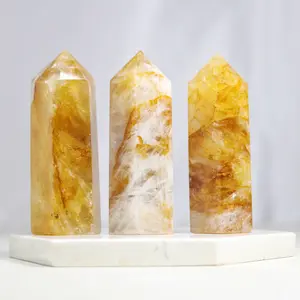 CRYSTALMINE Golden Healer Crystal Tower / Batu Kristal Alami Crystals Kristals Healing Kesehatan Stone Stones CP