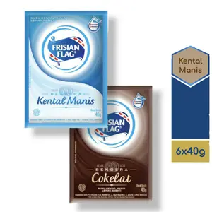 Frisian Flag SKM 40g x 6pcs – Susu Kental Manis Sachet, Praktis & Hemat