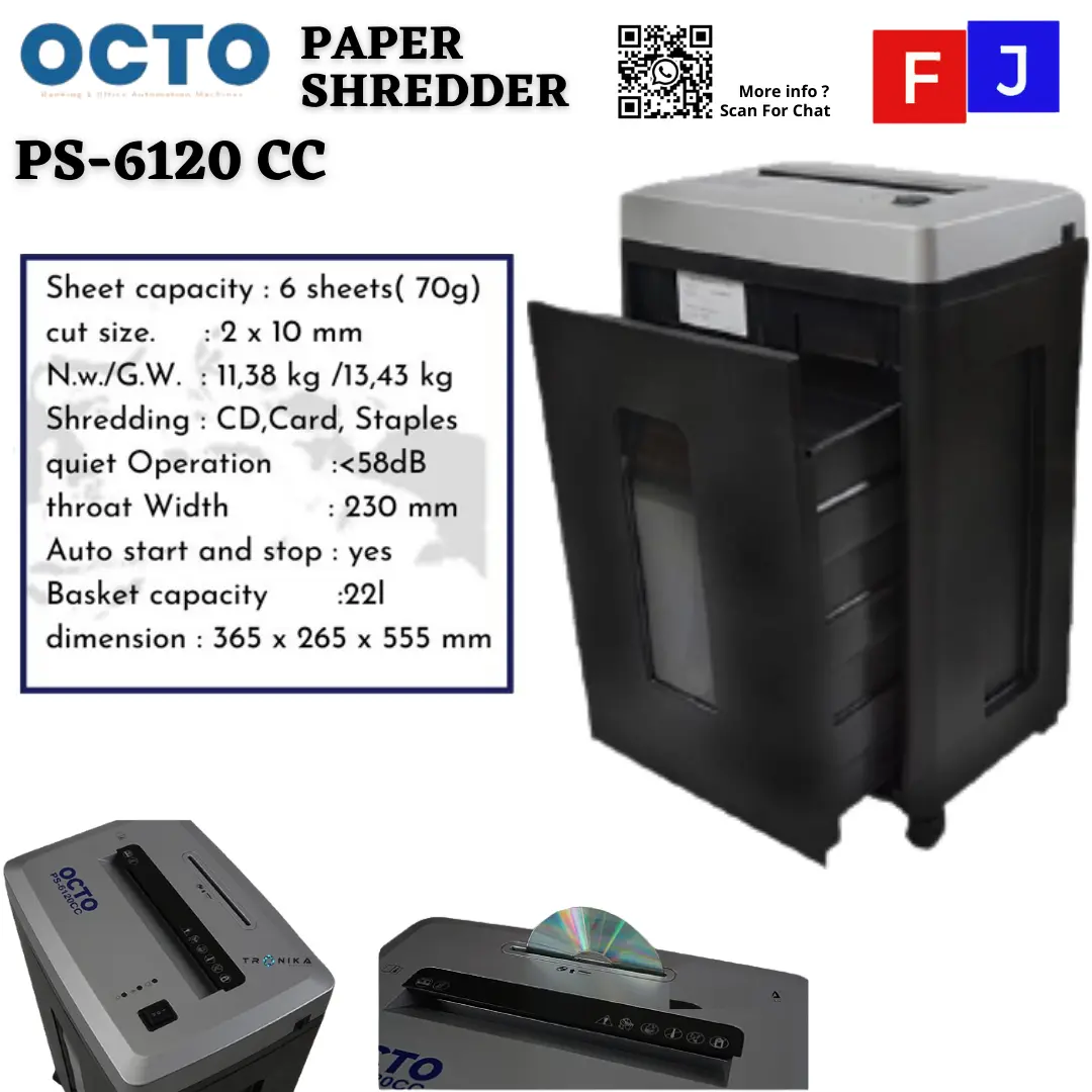 OCTO PS-6210 CC Mesin Penghancur Kertas GARANSI RESMI Paper Shreddder