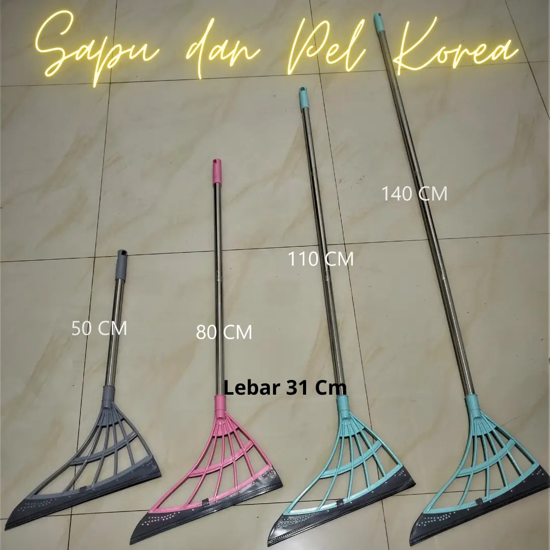Sapu dan Pel Lantai Serbaguna bahan karet berkualitas Tinggi 140cm - 8