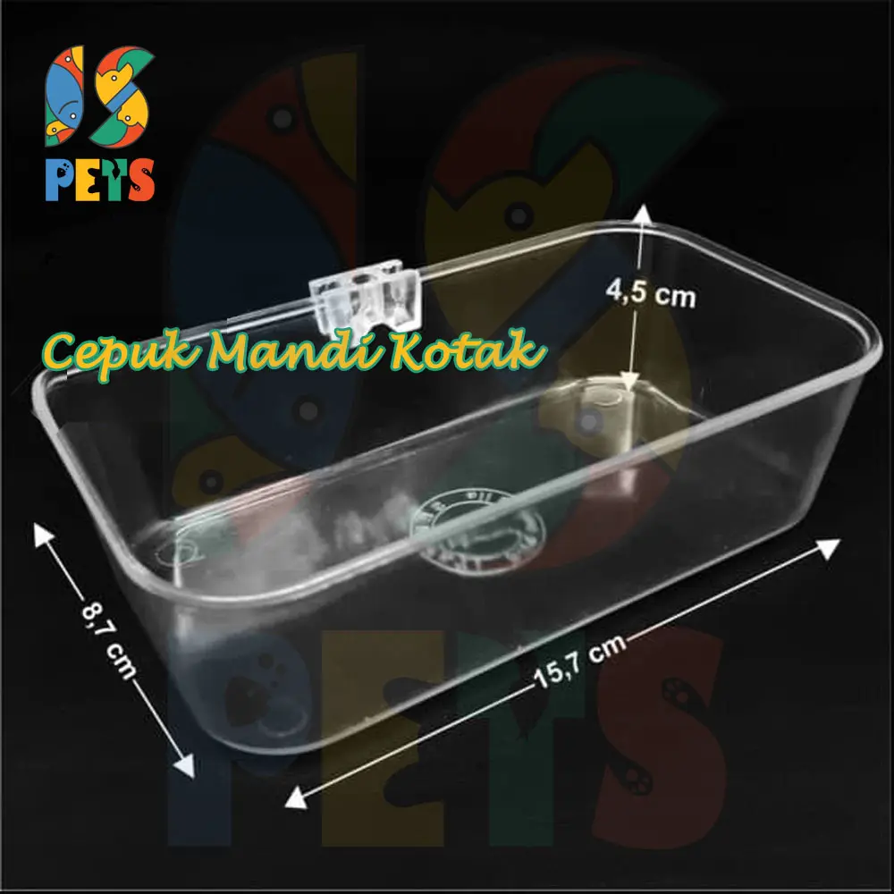 Cepuk Mandi Kotak Tempat Makan Pakan Wadah Minum Burung
