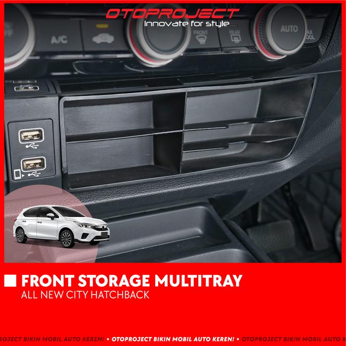Gambar Otoproject - Front Storage Multitray A.N City Hatchback | Tempat Koin Kartu CIty Hatchback dari Otoproject Kab. Tangerang Tokopedia