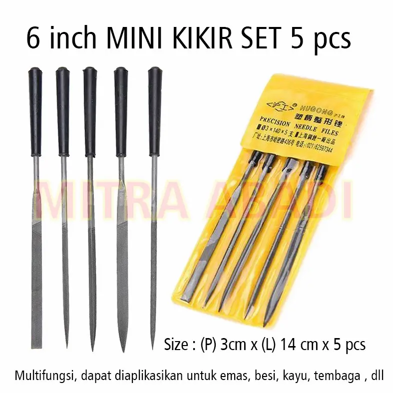 Alat Kikir Mini 6" / 6 INCHI ( 1 SET ISI 5 PCS )